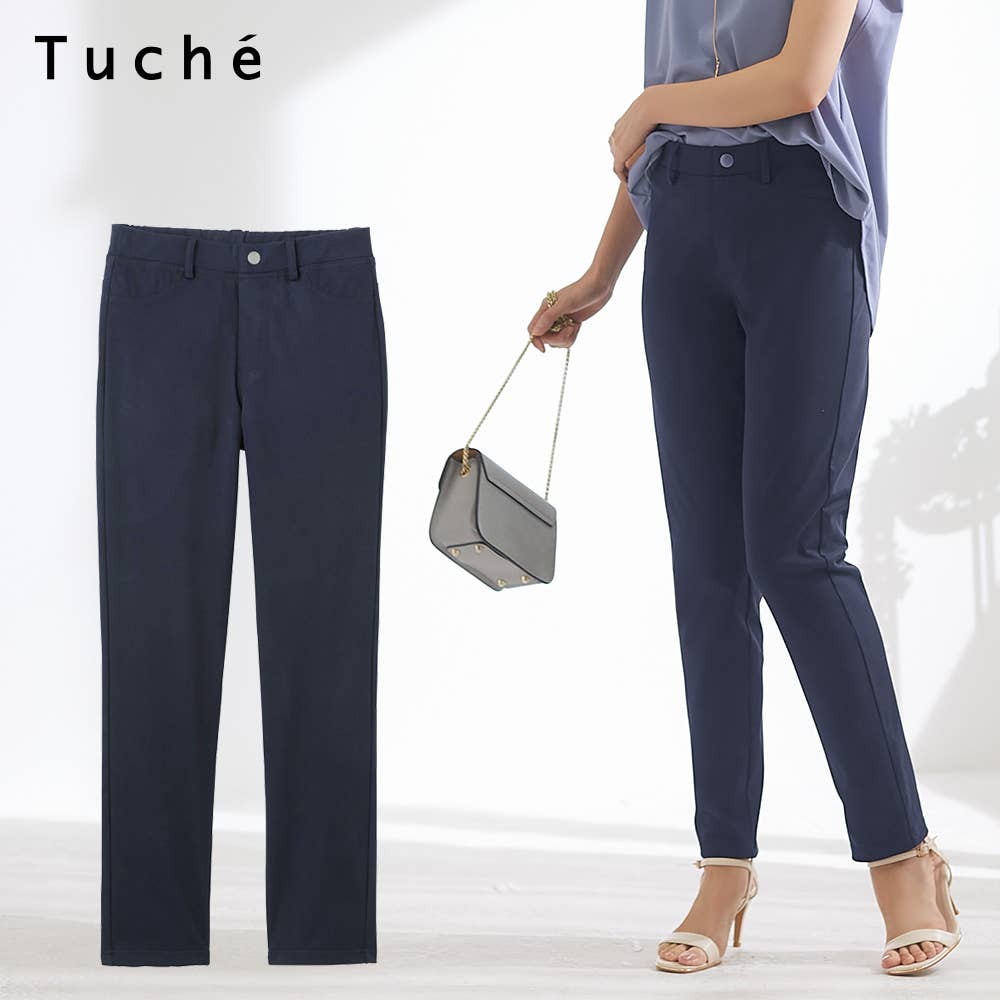 【冷感・ストレート】綿混レギンスパンツ【SALE】